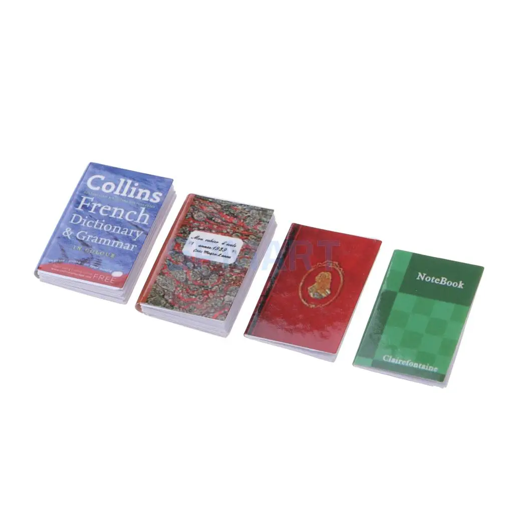 4x 1/12 весы кукольный домик миниатюра сделанные вручную записные книжки модель для