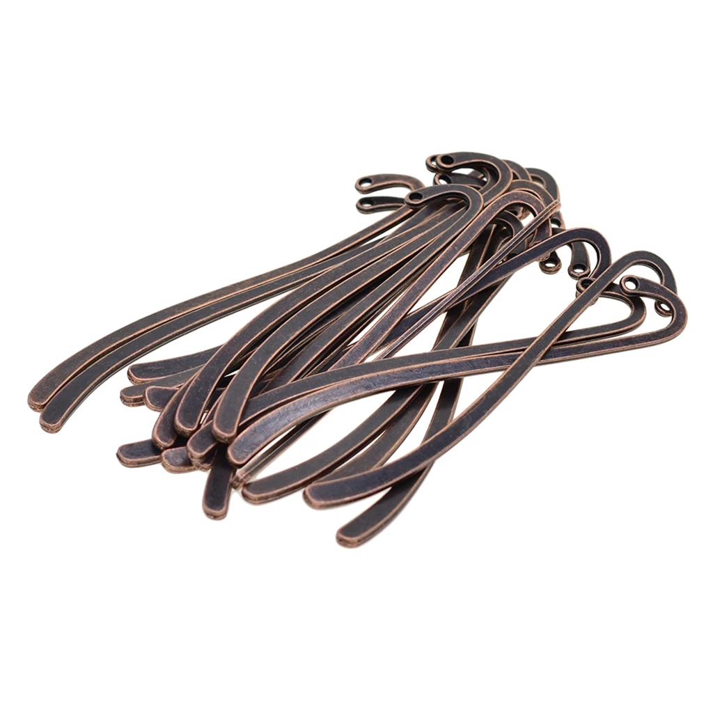 20 штук антикварный дизайн металлические закладки книга знак с крючком бисер