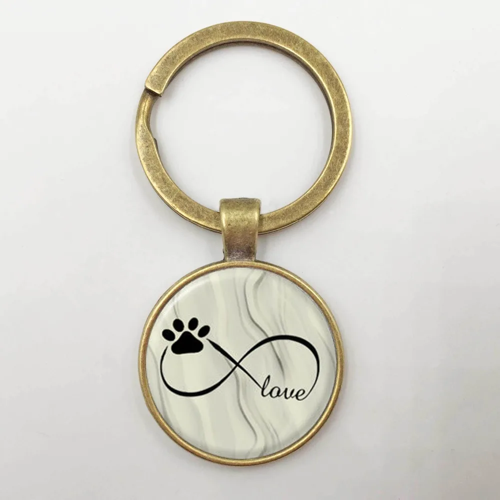 (1 шт./лот) 2016 символ бесконечности с изображением собачьей лапы Подвеска Ожерелье