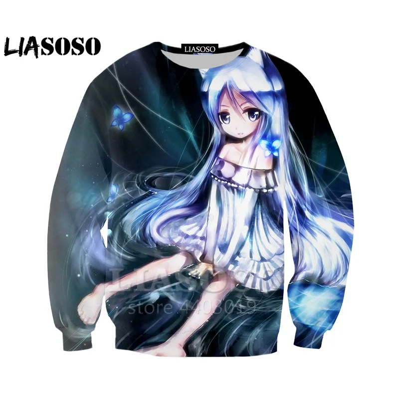 LIASOSO 2018 новый аниме 3D принт Для мужчин женщин и рисунком котика для девочек свитер
