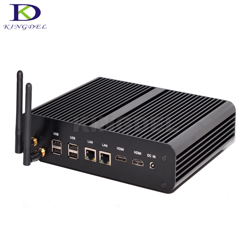 i7 Gaming Computer Nettop PC Intel Core i7 5550U 5500U 4500U Fanless Mini PC HTPC 4MB Cache 3.0GHz Wifi 2*LAN+2*HDMI+SPDIF