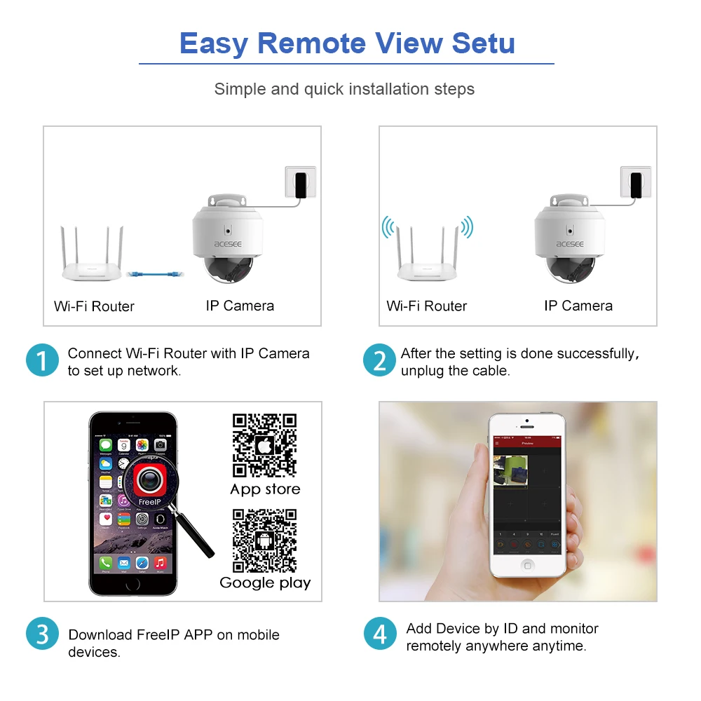 ACESEE 1080 P видеонаблюдения Открытый ip Камера Wi-Fi Home Security s с Ночное видение