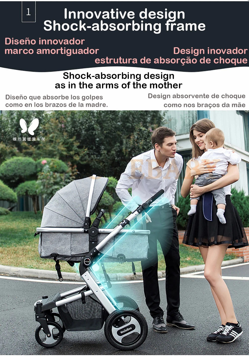IIILOVEBABY/Детская Коляска 2 в 1, детская коляска, легкий складной ремень для переноски, сиденье для лежа, популярная детская коляска на четырех колесах для мамы
