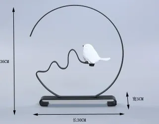 Large Home decor Круг круглые металлические птица магазин подарок распродажа металлу Арт Декор творческие проекты Кристалл книга конец книги остановить - Цвет: Large