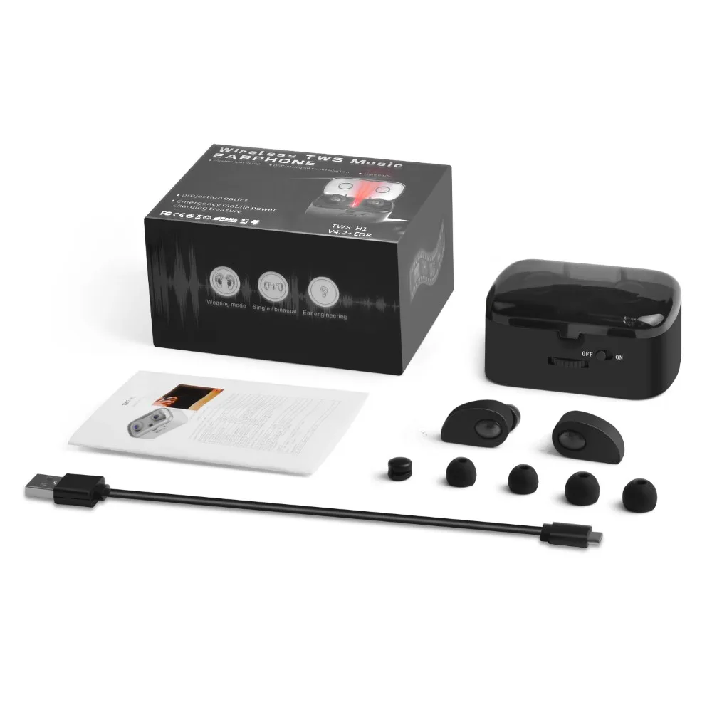 3 в 1 Наушники-вкладыши TWS с беспроводные Спортивные Bluetooth гарнитура для