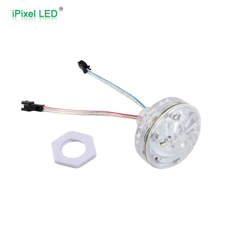 Диаметр 55 мм колесо обозрения LED кабошон авто rgb Pixel IP65 ярмарка &quotсвет RGB