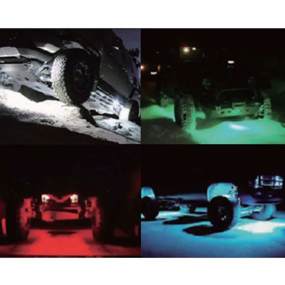 4 X стручки Музыка Мини Bluetooth RGB светодиодный Рок н светильник для внедорожника DRL