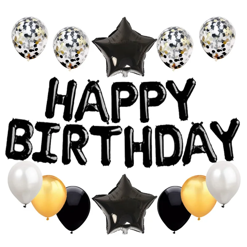 16 Inch Letter Happy Birthday balloon Party Decoration Kids Event Supplies helum balloons | Дом и сад