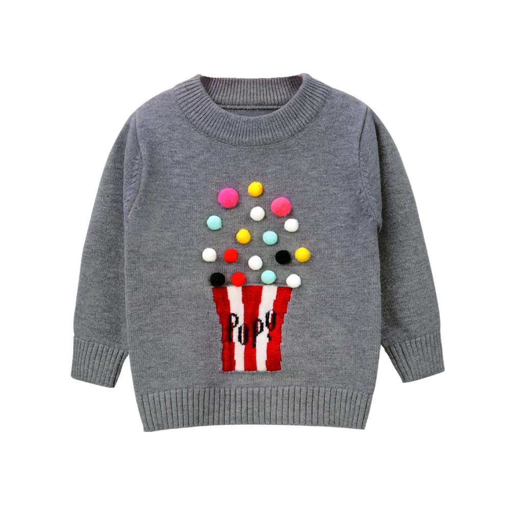 Spring Winter Autumn Baby Girls Sweater Kid Knitwear Popcorn Sweaters for Girl Knitted Clothes Newborn Outerwear Blouse | Детская одежда