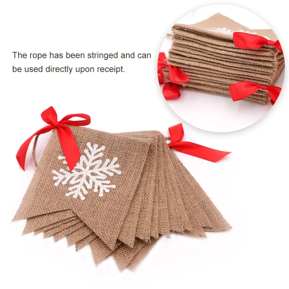 Burlap Banner OurWarm 252 см винтажные рождественские украшения для дома гирлянда