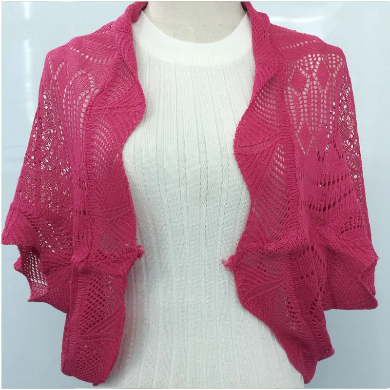 Женское пончо с рукавом летучая мышь вязаный кардиган кружевами и открытым швом