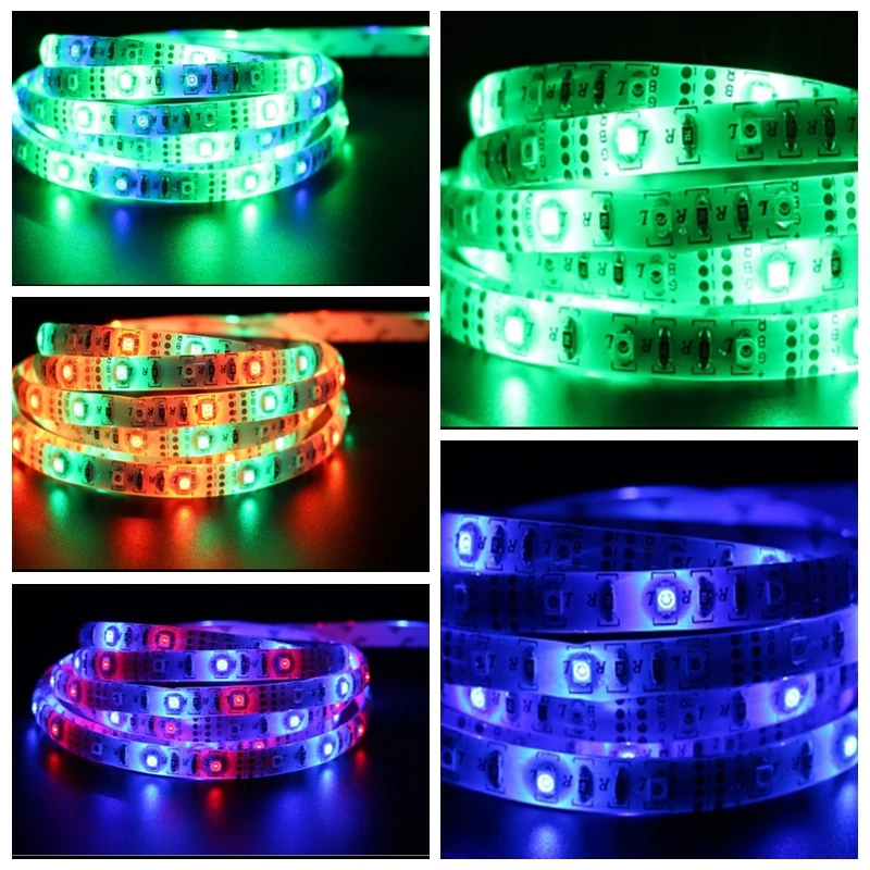Цветная (RGB) Светодиодные ленты 2835 3528 ТВ фонового освещения 5V светодиодный