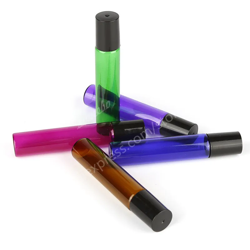 

500pcs/lot 10ML Glass Essential Oil Roller Bottles, Glass Roller Balls Aromatherapy Perfumes Lip Balms Glass Roll On Bottle