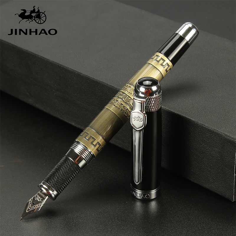 Перьевая ручка Jinhao, Высококачественная чернильная офисная деловая ручка, студенческие ручки для письма, ручки в подарок, перо, каллиграфия, ручка, роскошная, pluma esti