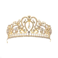 2022 hot sale bridal princess women rhinestone hair accessories tiara wedding crown headband for bridesmaid pparty