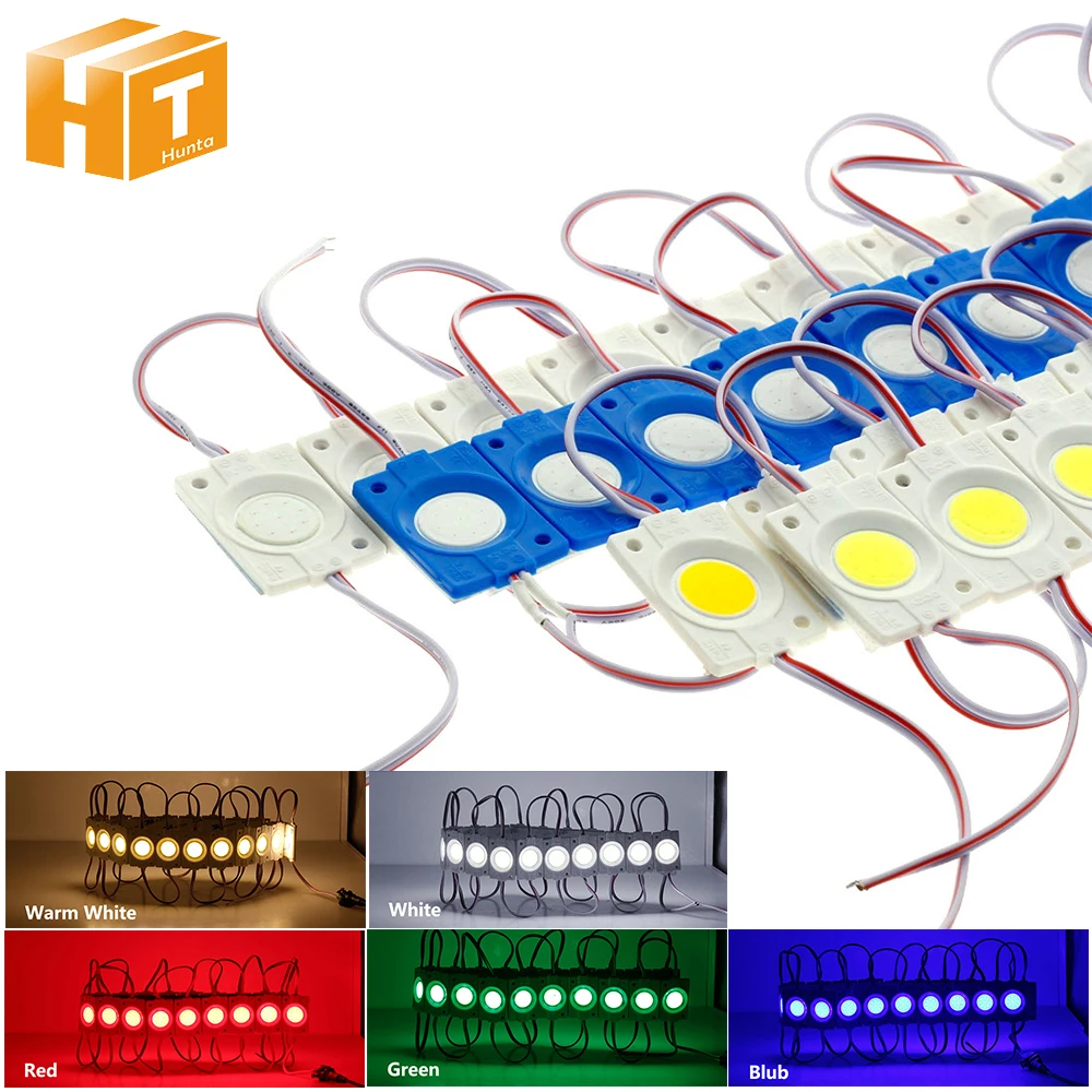 Светодиодный модуль COB 2,4 Вт DC12V водонепроницаемый для наружной рекламы светящиеся знаки лайтбокс DIY светодиодный модуль полосы 20 шт./лот
