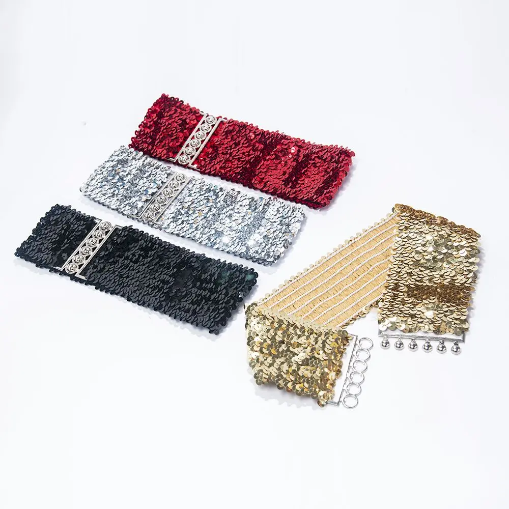 Stretch Belt Women Shinny Cummerbund High Fashion Sequin Elastic Waistband Buckle Wide Casual Corset Strap Belt Dress New
Stretch Belt Women Shinny Cummerbund High Fashion Sequin Elastic Waistband Buckle Wide Casual Corset Strap Belt Dress New