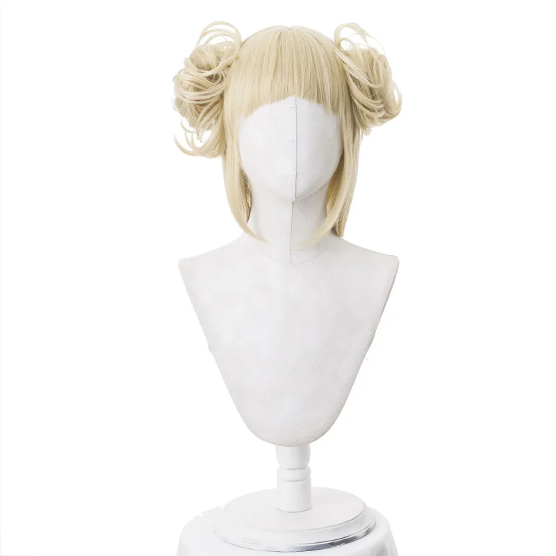 My Boku no Hero Academia Akademia Himiko Toga Short Light Blonde Ponytails Heat Resistant Cosplay Costume Wig+Cap |