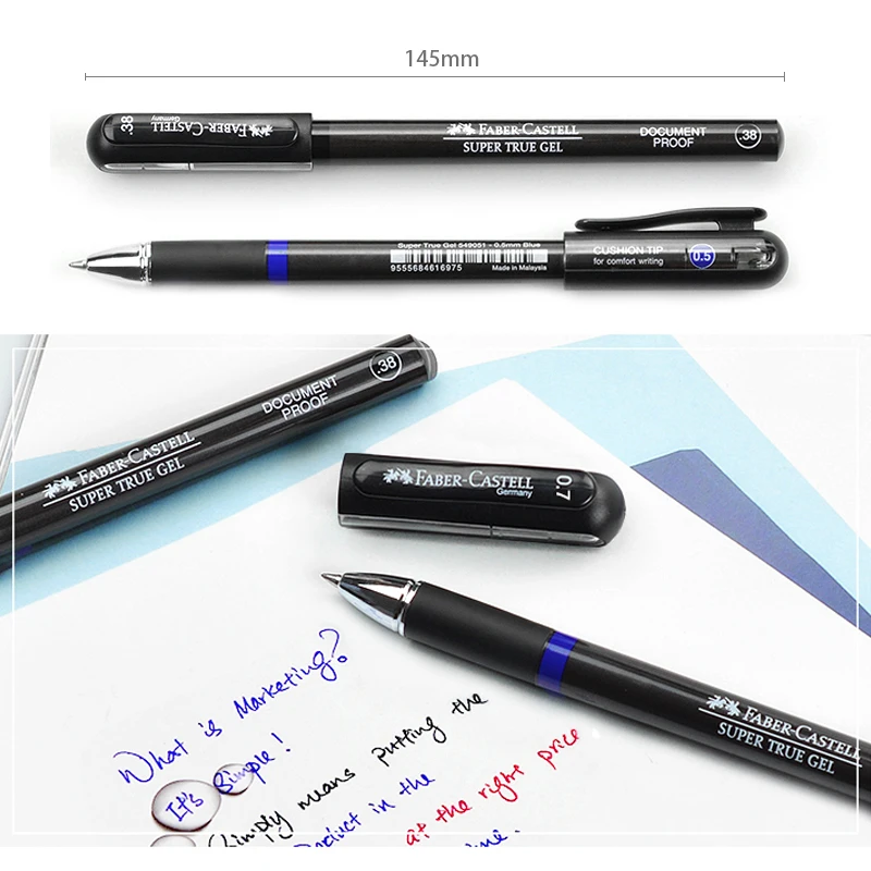 Faber-castell супер настоящий гель 549 гелевая ручка водонепроницаемый 0,38 0,5 0,7 мм масляная основа гелевые чернила канцелярские принадлежности kalem школьные принадлежности Caneta