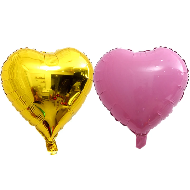 5p gold 5p pink 10 шт. 10 дюймов сердце любовь воздушные шары надувные фольгированные шары Свадьба День святого Валентина украшения гелиевый воздушный шар Globos день рождения - Цвет: 5p gold 5p pink