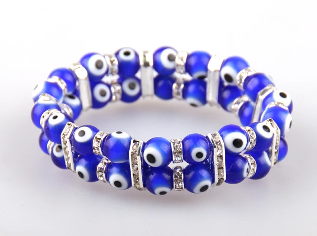 Бесплатная Прямая доставка женский размер 8 мм двухрядный lucky glass браслет со