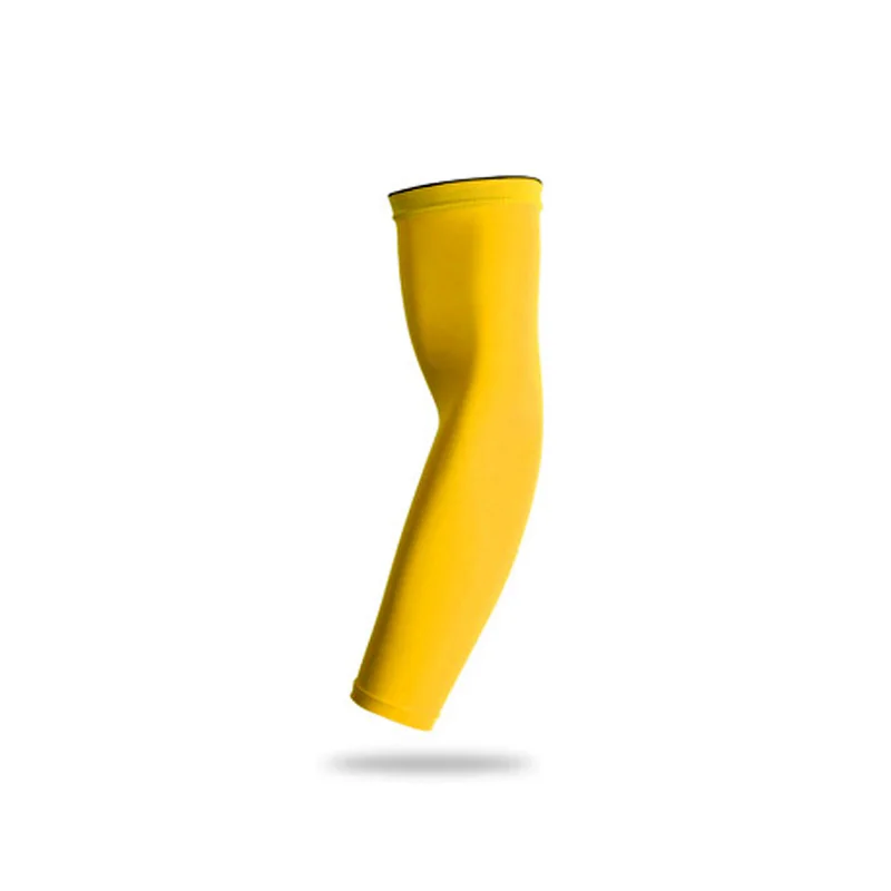 1 Piece Yellow Стоящая Спортивная рука компрессионный рукав баскетбол велоспорт рука грелка Лето Бег УФ Защита волейбол солнцезащитный крем полосы - Цвет: 1 Piece Yellow