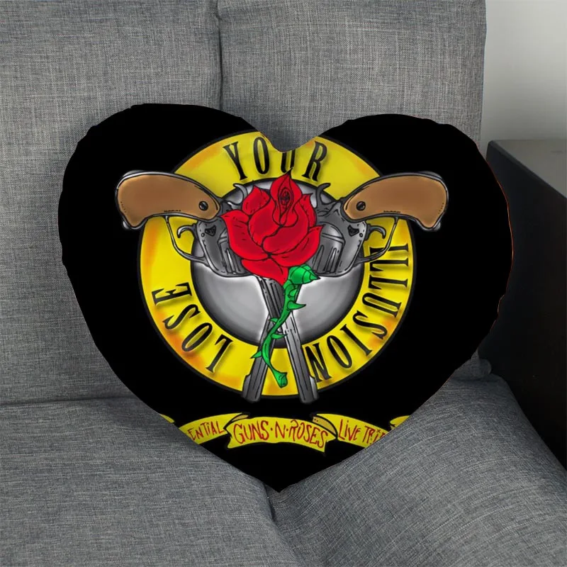 Изготовленный На Заказ Пистолеты N' Roses сердце накидка для подушки