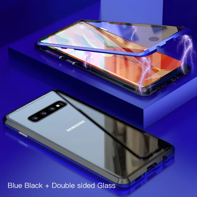 Полный Магнитный чехол для samsung Galaxy S8 S9 S10 плюс M30s передний и задний двойной Стекло