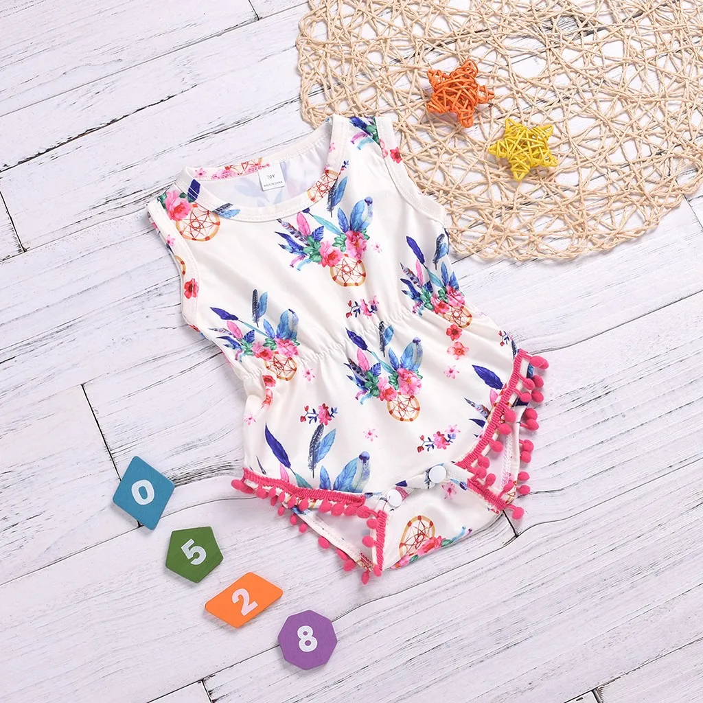 Летнее платье для маленьких девочек Боди мальчиков одежда малышей и Sleeveless Shell