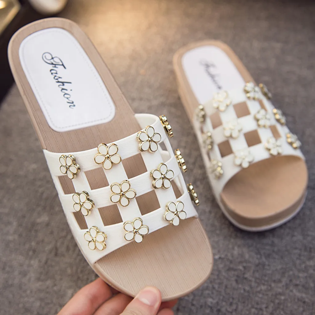 SAGACE Мода Женские шлепанцы Туфли на плоской подошве летние пляжные туфли каждый