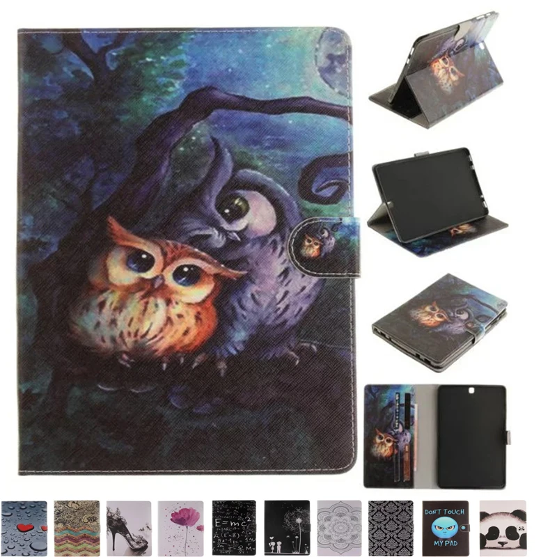 Новый модный мультяшный откидной Чехол подставка из искусственной кожи для Samsung