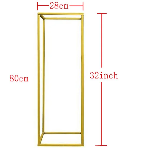 80cm Gold Vases 10 шт. Свадебный/настольный центральный цветок ваза напольные вазы металлическая дорога свинцовый цветок стенд/горшок/стойка для свадьбы/вечерние украшения G0502 - Цвет: 80cm Gold Vases
