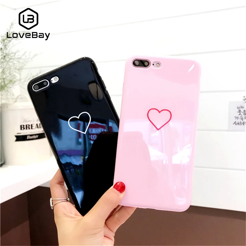 Чехол для телефона Lovebay для iPhone 6, 6s, 7, 8 Plus, X, XR, XS, Max, Модный мягкий ТПУ чехол с изображением сердца и сердечек для iPhone 7