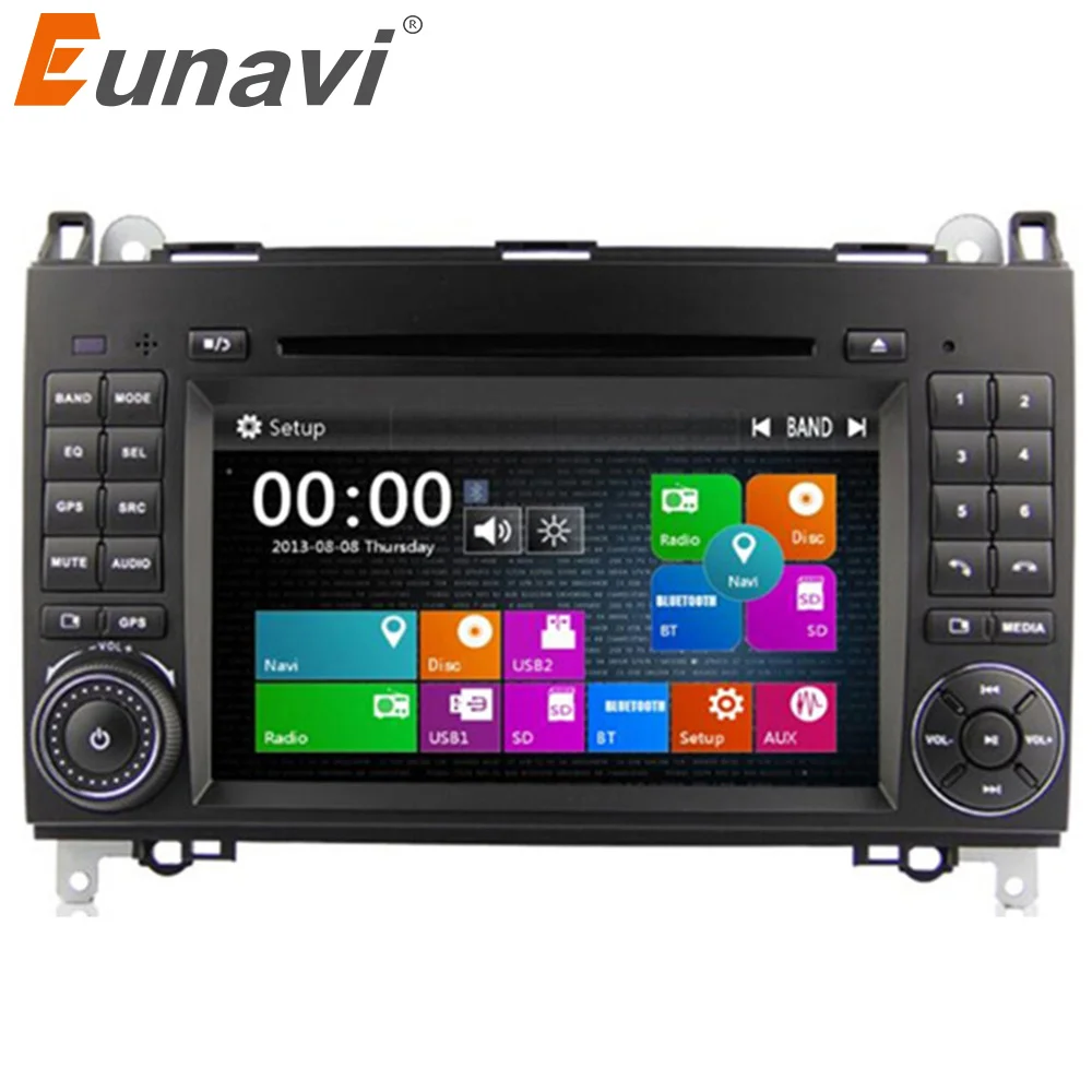 Eunavi 2 Din 7-дюймовый dvd-плеер автомобиля для Mercedes Benz/Sprinter/W209/W169/B200/A-class/W169/B-class/W245/B170 Wifi