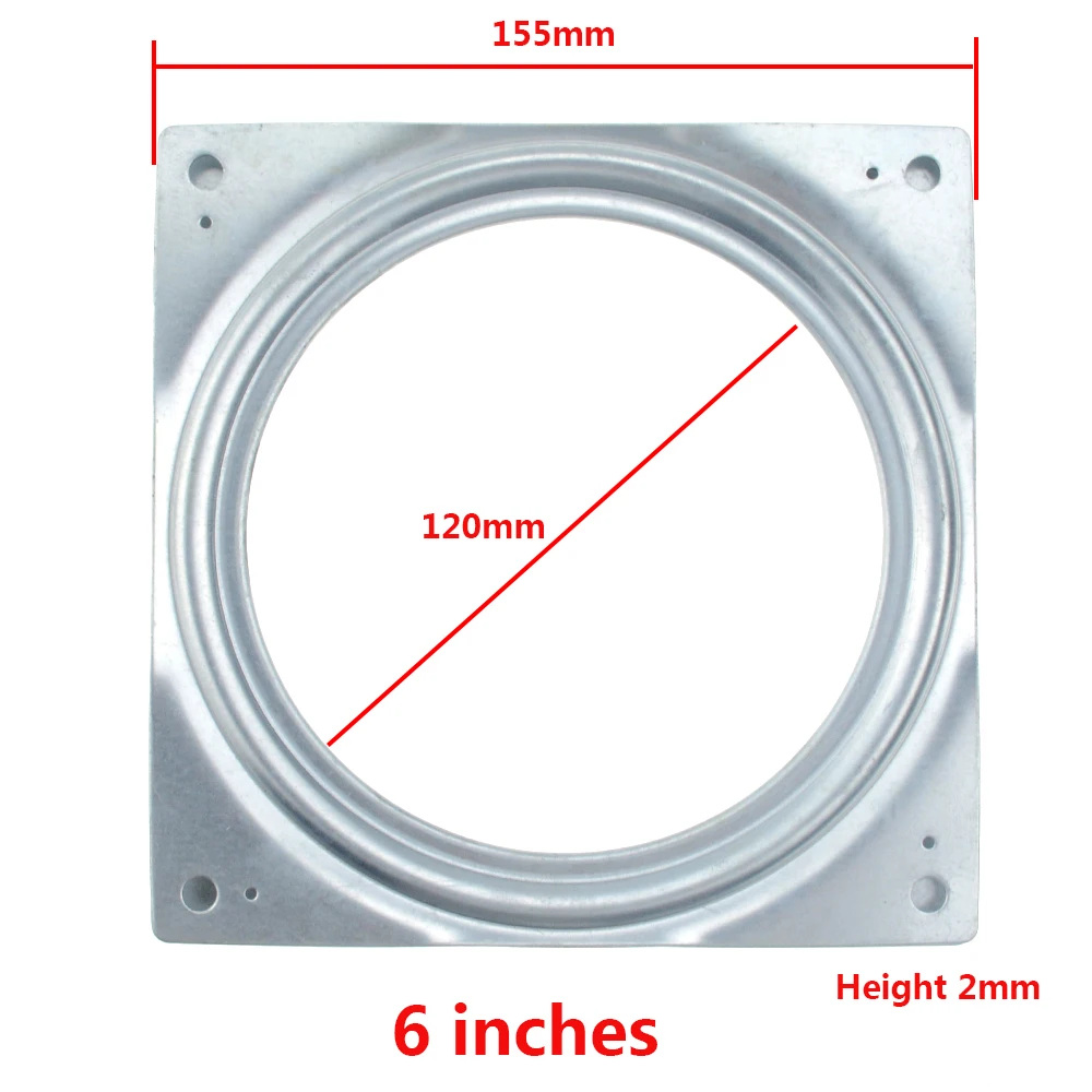 

New 6Inch Lazy Ball Bearing Metal Swivel Plate Rotation 360 Degrees Hollow Free Rotating Display Stand Turntable Swivel Plates
