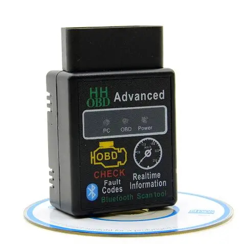 HHOBD OBD2 V2.1 HHOBD диагностический сканер HH OBD ELM327 работает Android Крутящий момент Bluetooth ELM327 HH OBD Интерфейс ELM 327 - Цвет: HHOBD