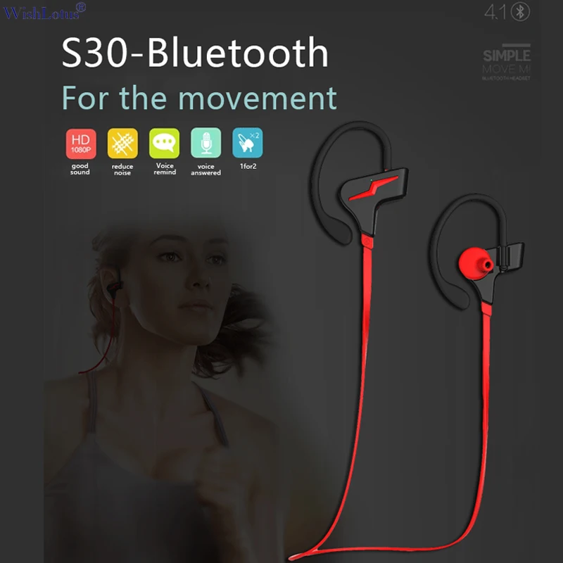 Наушники вкладыши с микрофоном Bluetooth 4 1 водостойкие защитой от пота|deep bass|ear hookin ear