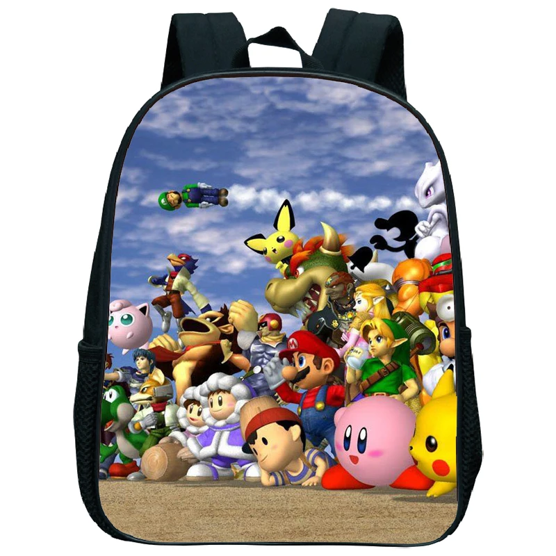 New Hot Super Mario Smash Bros Children School Bag Baby Small School Bags Kindergarten Schoolbag Cute Kids Backpacks Kawaii