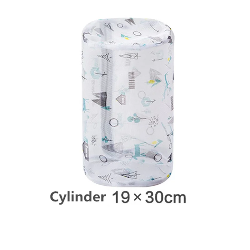 Cylinder 5 размеров, Стиральный сетчатый мешок для стирки нижнего белья, органайзер для стирки одежды, защитные стиральные мешки для бюстгальтера, носков, одежды, сумка для стирки, для путешествий - Цвет: Cylinder