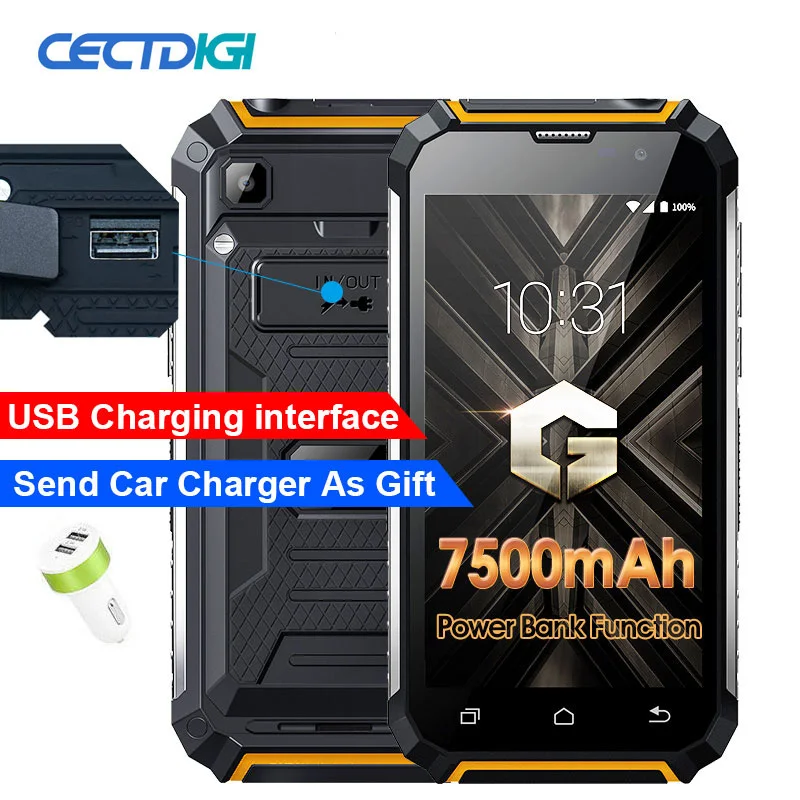 Быстрая Geotel g1 3g wcdma смартфон 5," Andriod 7,0 MT6580A четырехъядерный 2 Гб ОЗУ 16 Гб ПЗУ внешний аккумулятор 7500 мАч супер батарея
