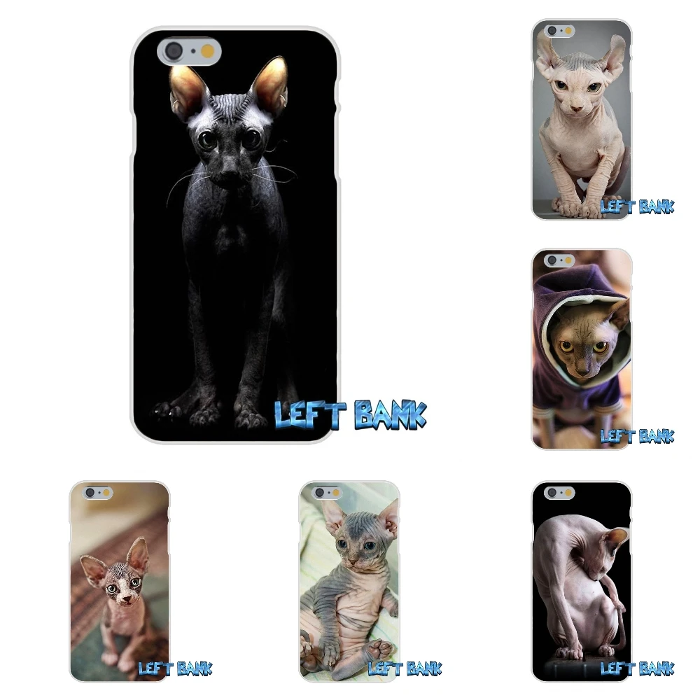 Sphynx Кот Мягкий Силиконовый ТПУ Прозрачный чехол для iPhone 4 4S 5 5S 5C SE 6 6S 7 Plus|case for