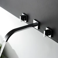 waterfall widespread contemporary bathroom sink sanitary wall mount faucet mixer tap chrome finish lt 317