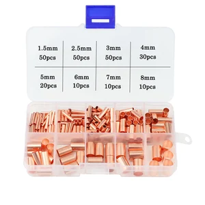 Медная Соединительная труба 230 шт., Соединительная труба, маленькая медная труба, промежуточное соединение, труба прямого давления холодного прессования