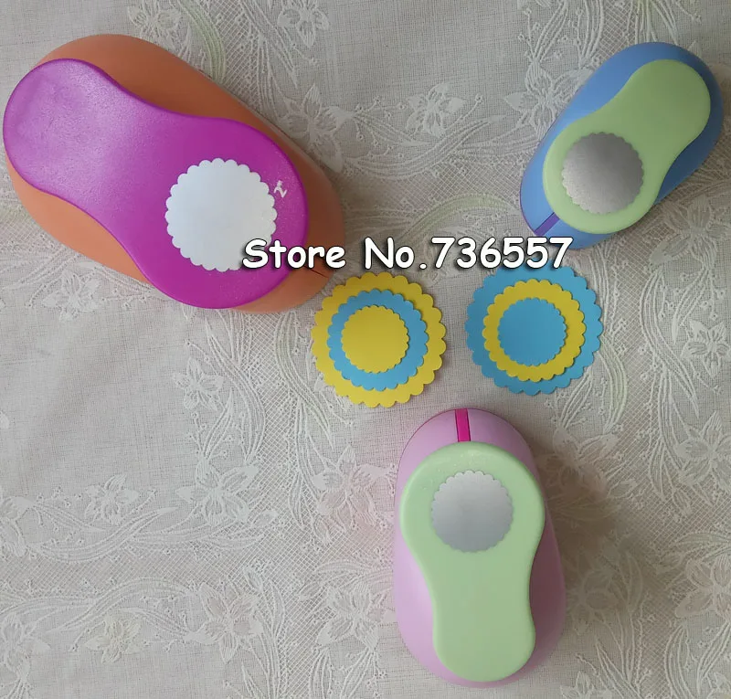 3 шт.(1 дюйм+ 1,5 дюйма+ 2 дюйма), волнистый круг, Эва, дырокол для поделок, дырокол для скрапбукинга, Эва, резак