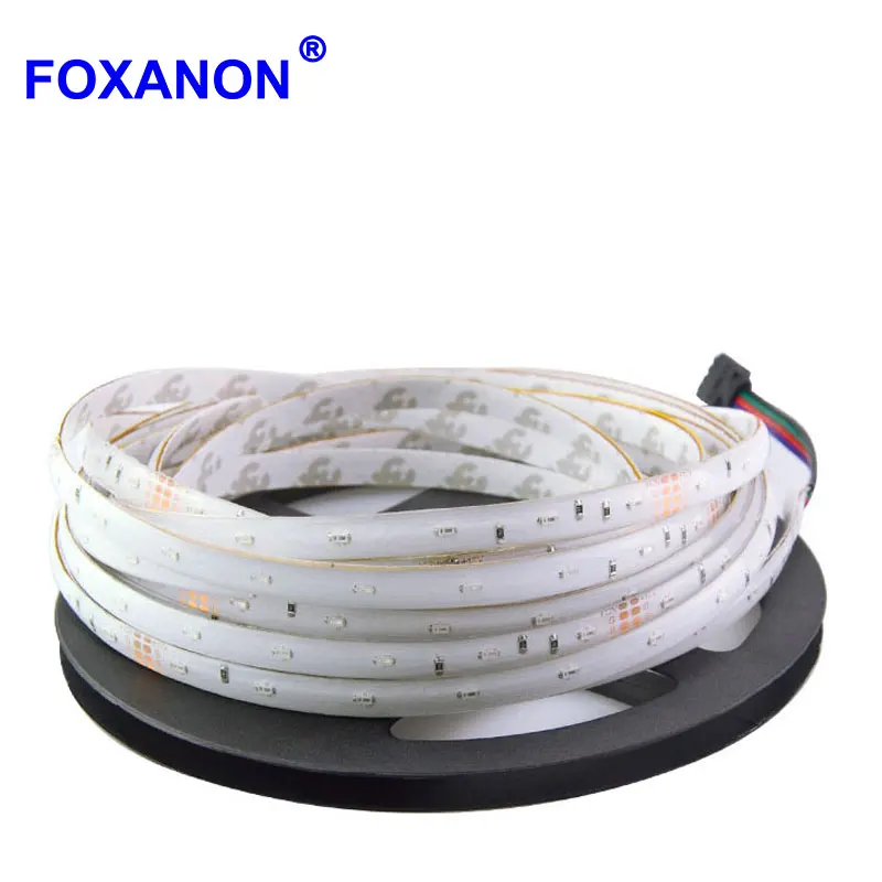 Светодиодная лента Foxanon 3014 RGB гибкая световая 5 м 12 в пост. Тока 54 светодиода/м