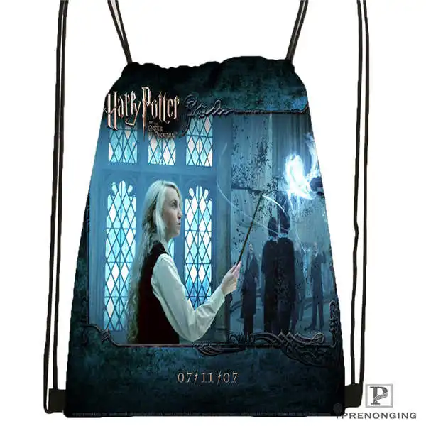 Изготовленный На Заказ harry_potter_artwork_ походная сумка на шнурке милый рюкзак для детей(черная спинка) 31x40 см#2018611-24 - Цвет: Drawstring Backpack