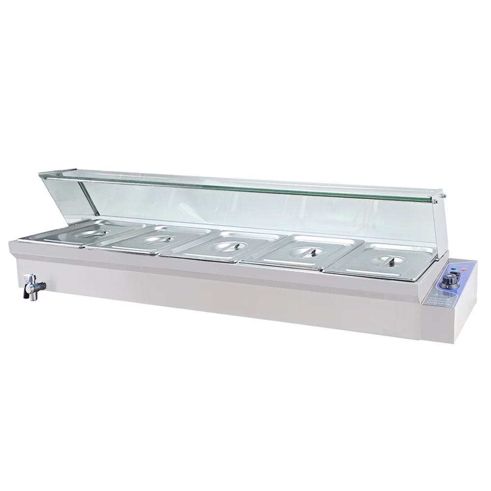 Новый коммерческий 5 горшков Электрический bain marie подогреватель для еды