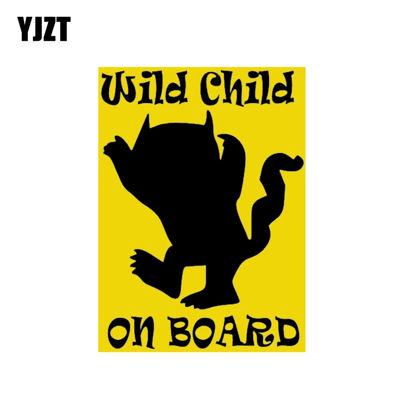 

YJZT 14.1CM*19.3CM Wild Child ON BOARD Decal Car Sticker PVC 12-40115