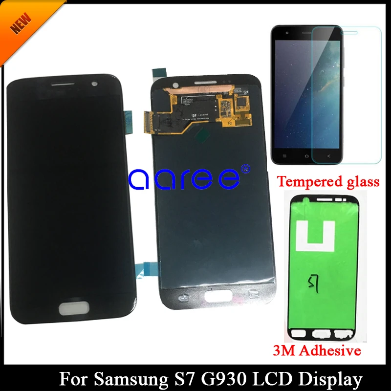 ЖК дисплей Super AMOLED для SAMSUNG S7 G930 Samsung G930F G930A экран с сенсорным дигитайзером в