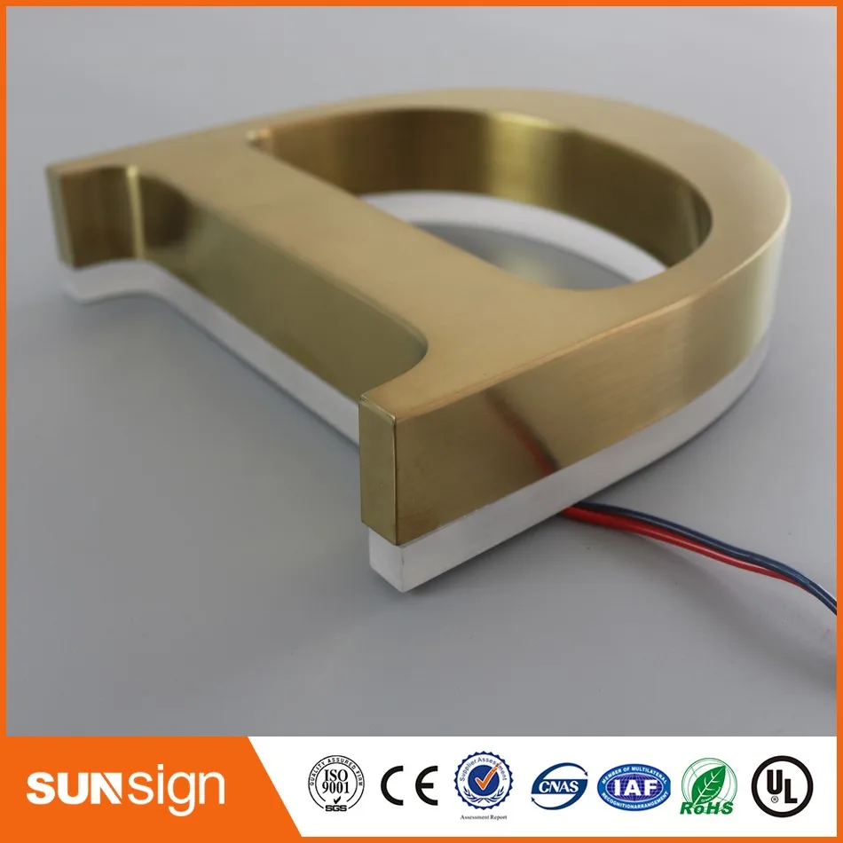 Наружный светодиодный с подсветкой 3D буквы металлической надпись|letter sign|led letters